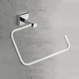 Towel Ring Polished Chrome Square Towel Ring Gedy 6970-13